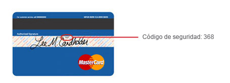 Código de seguridad de la tarjeta
